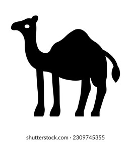 Icono De Glifo Vector De Camello Para Uso Personal Y Comercial.
