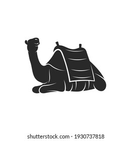 Camel vector illustration design, silhouette camel with black colour