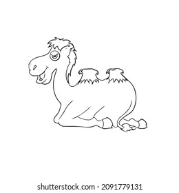 Camel Vector image, Free clipart's, simple vector stock illustration and stock outline drawing use children book, coloring book