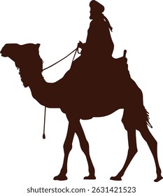 camel vector silhouette image on white background 