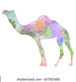 Camel voronoi pattern vector illustration