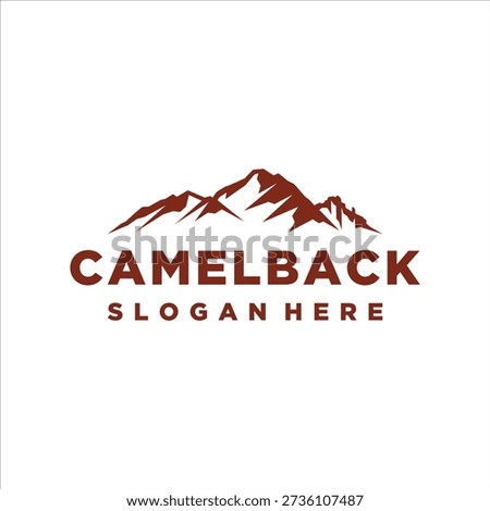 Camelback mountain logo with masculine style design