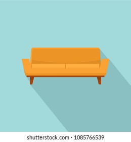Camelback sofa icon. Flat illustration of camelback sofa vector icon for web design