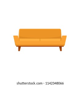Camelback sofa icon. Flat illustration of camelback sofa vector icon for web isolated on white