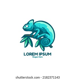 Cameleon Animal Character Logo For Business