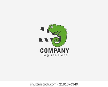 Cameleon And Film Logo, suitable for acting school business or video recording