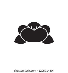 camelia icon vector. flower glyph icon