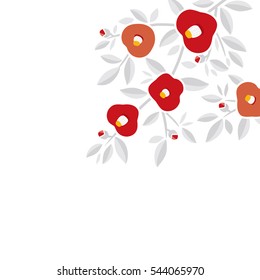 Camellia background illustration