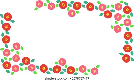 Camellia flower decoration frame material