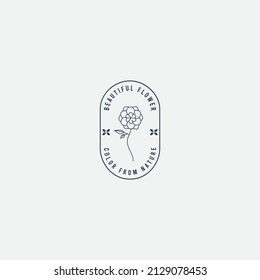 Camellia Flower Line Logo Design Vector Graphic Illustration Icon Symbol