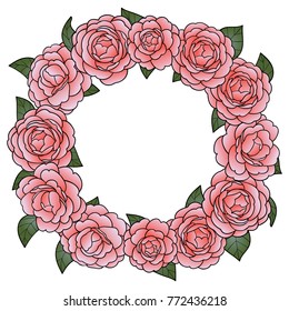 Camellia Round Frame