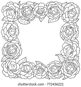 Camellia Square Frame