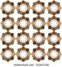 camellias pattern brown