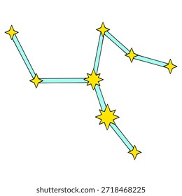 Camelopardalis constellation illustration hand drawn isolated vector