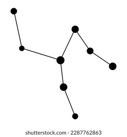 Camelopardalis constellation map. Vector illustration.