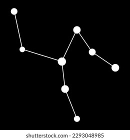 Camelopardalis constellation map. Vector illustration.