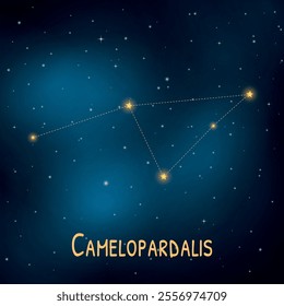 Camelopardalis constellation: star map and astronomical guide for stargazers.