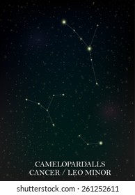 Camelopardalls and Cancer, Leo Minor constellation