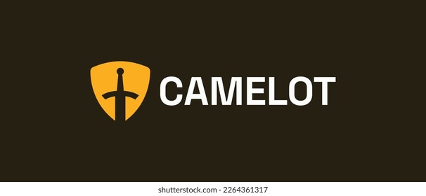 Camelot Token cryptocurrency GRAIL Token, Cryptocurrency logo on isolated background with text.