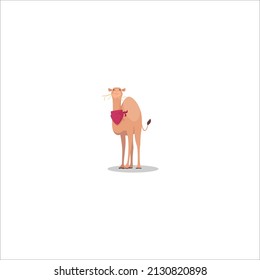Camels desert animals for travelling across africa or egypt vector