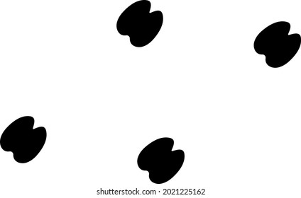 Camel's footprints isolated vector illustration.