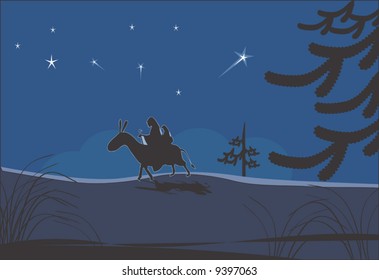 Camels are  on the move with riders