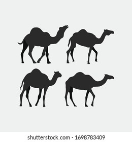 Camellos Silhouette Black and White Bundle (con 4 posiciones diferentes)