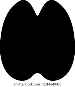 Camel's footprint　isolated vector illustration.