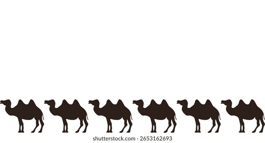 Camelos. Ilustração vetorial de Frame vazio de fundo transparente isolado Camel. Borda perfeita perfeita decoração de fundo vestido, decoração de parede de papel de parede Quadro. EPS 10