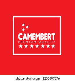 camembert premium quality emblem, label, badge,sticker. premium quality package label. vintage stamp. designed for camembert product