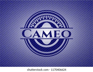 Cameo with denim texture