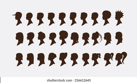 Cameo Silhouette Vector. Vector Illustration