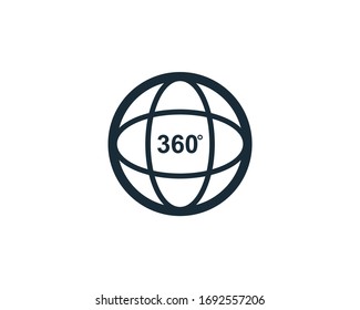 Camera 360 Degree Icon Vector Logo Template Illustration Design