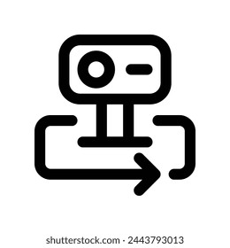 camera 360 icon. vector line icon for your website, mobile, presentation, and logo design.