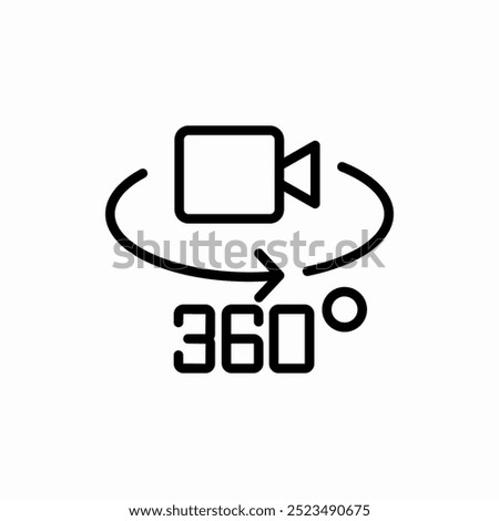 camera 360 panoromic icon sign vector