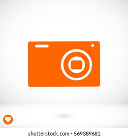 Camera 3d photo icon, vector best flat icon, EPS