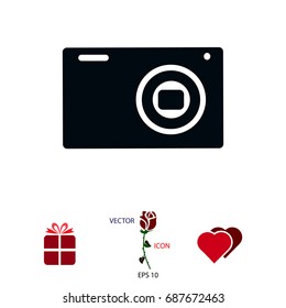 Camera 3d photo icon, vector best flat icon, EPS