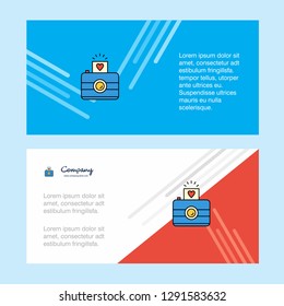 Camera abstract corporate business banner template, horizontal advertising business banner.