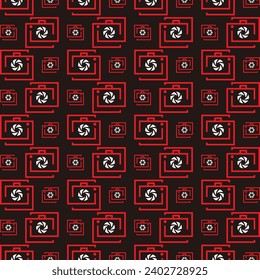 Camera abstract cute repeating pattern vector illustration