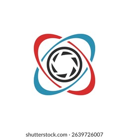 camera abstract logo modern style