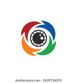camera abstract logo modern style
