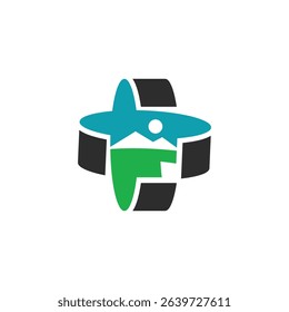 camera abstract logo modern style