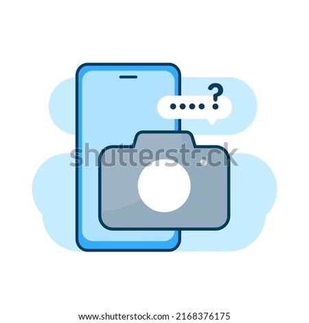 Camera Access permission on smartphone concept illustration flat design vector eps10. modern graphic element for landing page, empty state ui, infographic, icon