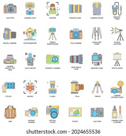 Camera and Accessories  colour  Perfect collection Icons