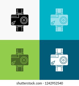 camera, action, digital, video, photo Icon Over Various Background. glyph style design, designed for web and app. Eps 10 vector illustration