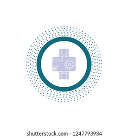 camera, action, digital, video, photo Glyph Icon. Vector isolated illustration