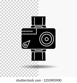 camera, action, digital, video, photo Glyph Icon on Transparent Background. Black Icon