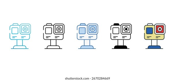 Camera Action icon design with white background stock illustration