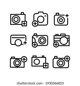 camera add icon or logo isolated sign symbol vector illustration - Collection of high quality black style vector icons
