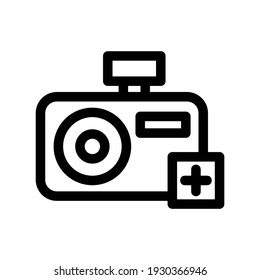 camera add icon or logo isolated sign symbol vector illustration - high quality black style vector icons
